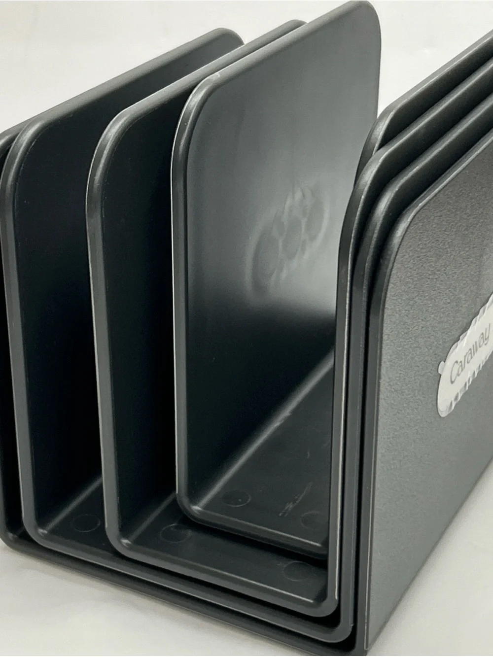 Caraway Magnetic Organizer (Set of 4) Black Storage Pan Holder Divider Various